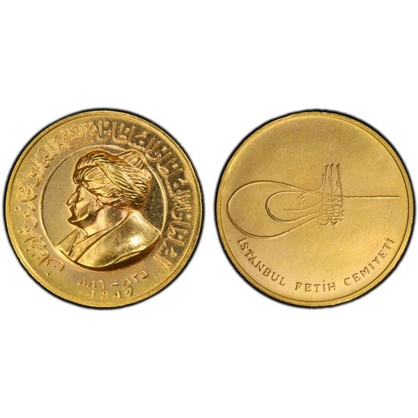 TURKEY: Republic, AV medal (16.07g), ND (1953), PCGS Specimen 61