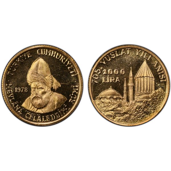 TURKEY: Republic, AV 1000 lira, 1978, PCGS PF64 Cameo