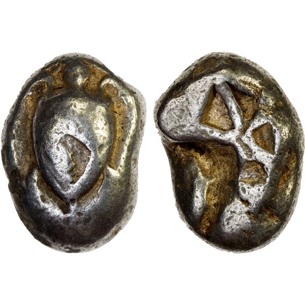 AEGINA: AR stater (12.17g), ca. 525-480 BC, VG-F