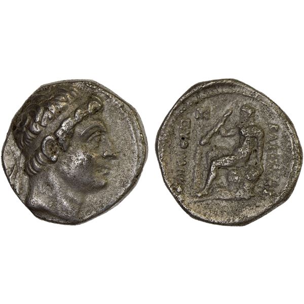 BACTRIA: Euthydemos I Theos, ca. 230-195 BC, AR tetradrachm (3.84g), Choice VF