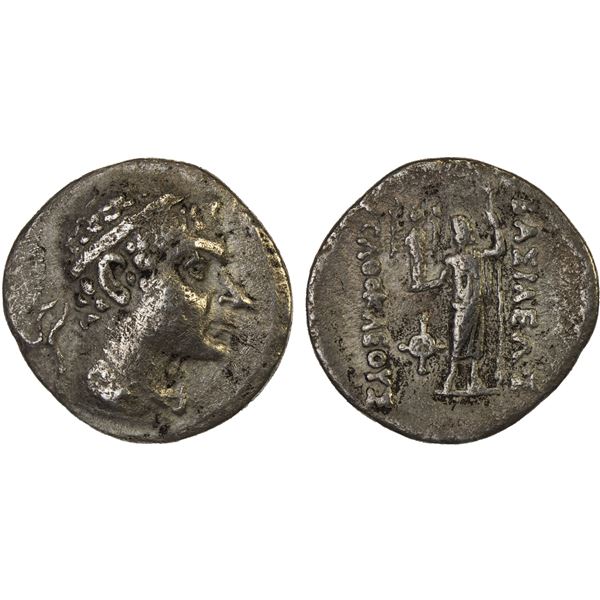 BACTRIA: Agathokles Dikaios, ca. 185-175 BC, AR drachm (3.52g), F-VF
