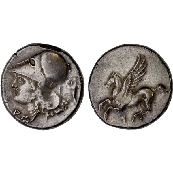 CORINTH: AR stater (8.57g), ca. 375-300 BC, Choice VF