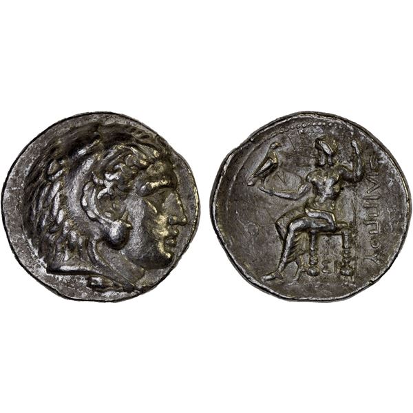 MACEDONIAN KINGDOM: Philip III Arrhidaios, 323-317 BC, AR tetradrachm, Sidon, year 15 (319/8 BC), VF