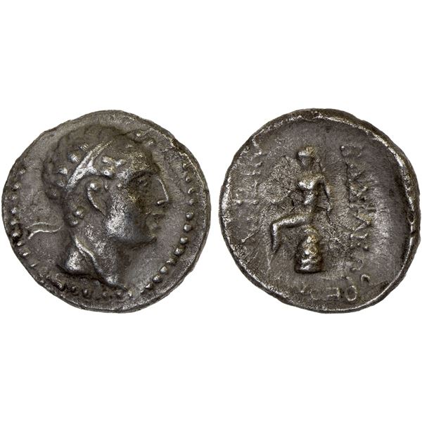 SELEUKID KINGDOM: Antiochos IV Epiphanes, 175-164 BC, AR drachm (3.82g), Ekbatana, VF