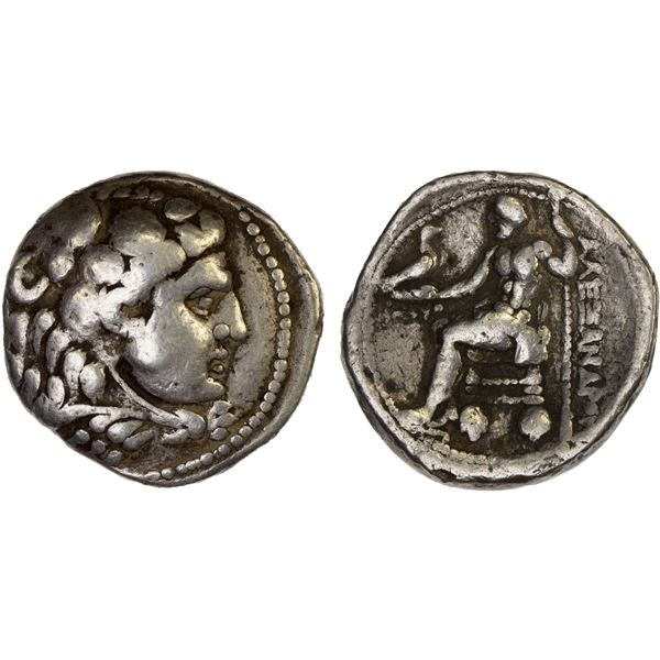 PHOENICIA: Sidon, 'Ozmilk, AR tetradrachm (17.11g), year 32 (318/7 BC), F-VF