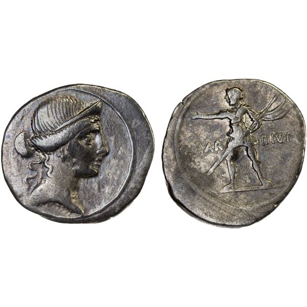 ROMAN IMPERATORIAL PERIOD: Octavian, imperator, 40-27 BC, AR denarius (3.68g), uncertain Italian min