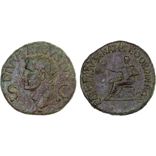 ROMAN EMPIRE: Caligula, 37-41 AD, AE dupondius (14.06g), Rome, VF