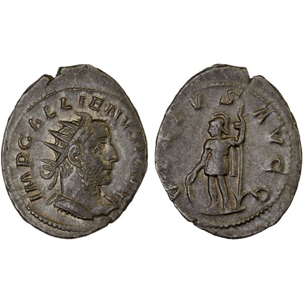 ROMAN EMPIRE: Gallienus, 253-268 AD, AR antoninianus (3.20g), Rome, 257-258 AD, Choice VF
