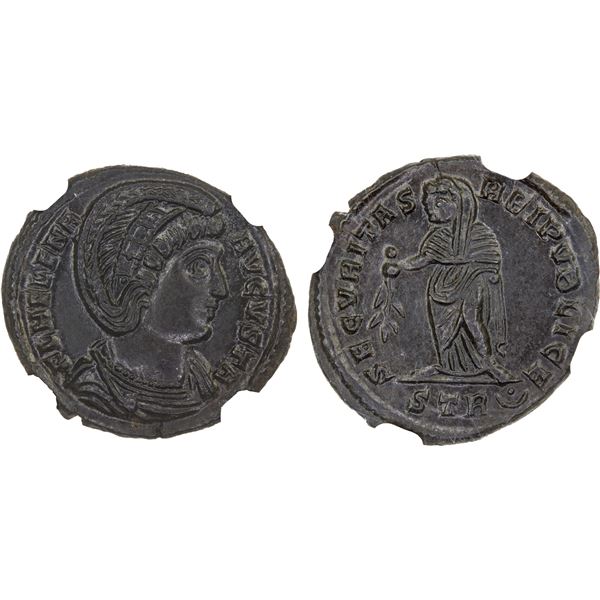 ROMAN EMPIRE: Helena, augusta, 324-330 AD, BI nummus (3.16g), Treveri (Trier), 326 AD, NGC Mint Stat