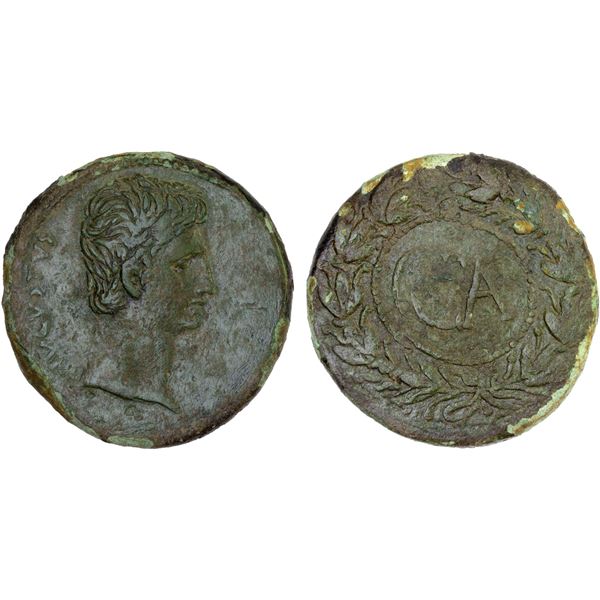ROMAN PROVINCIAL: Augustus, 27 BC-14 AD, AE sestertius (22.43g), uncertain mint in Asia Minor, ca. 2