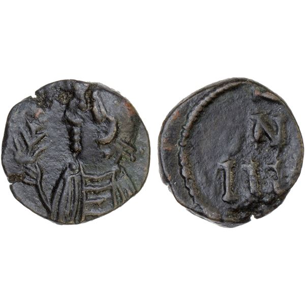 VANDALS: Anonymous, AE 4 nummi (1.00g), Carthage, ca. 523-533, Choice VF