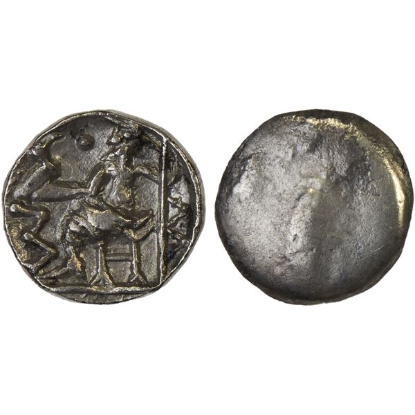 EASTERN ARABIA: Mleiha Series, AR obol (0.88g), ca. 1st century BC, VF-XF