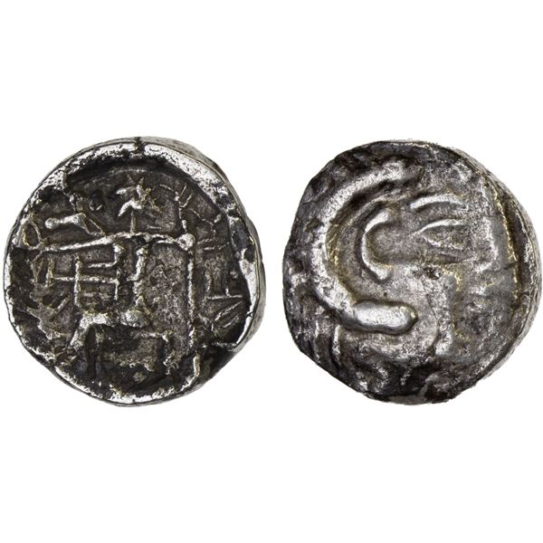 EASTERN ARABIA: Mleiha Series, AR drachm (3.49g), ca. 2nd-1st century BC, VF