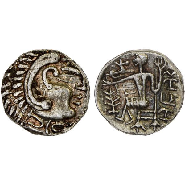 EASTERN ARABIA: Mleiha Series, BI drachm (3.86g), ca. 1st c. BC to 2nd c. AD, VF