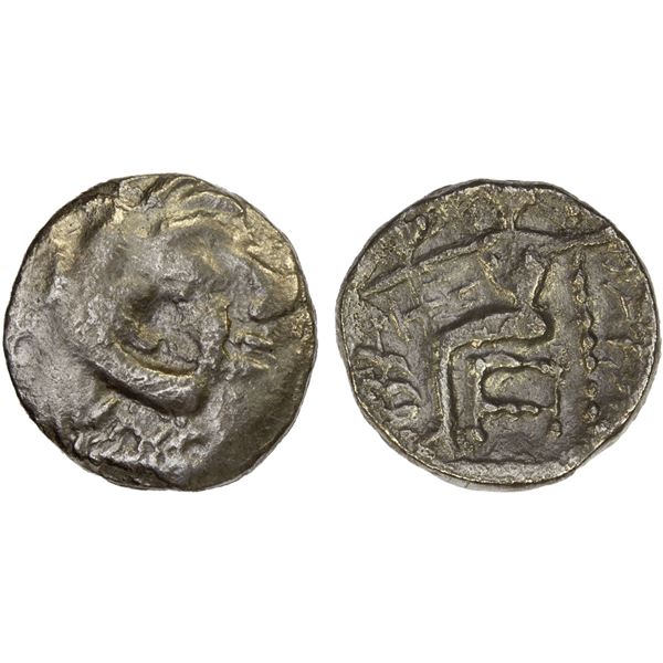 EASTERN ARABIA: Mleiha Series, AR drachm (3.81g), ca. 1st c. BC to 2nd c. AD, VF