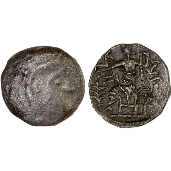 EASTERN ARABIA: Mleiha Series, BI tetradrachm (15.42g), ca. 1st c. BC to 2nd c. AD, Choice VF