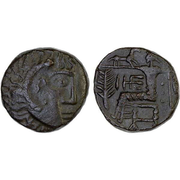 EASTERN ARABIA: Mleiha Series, AE tetradrachm (13.08g), ca. 2nd century AD, Choice VF