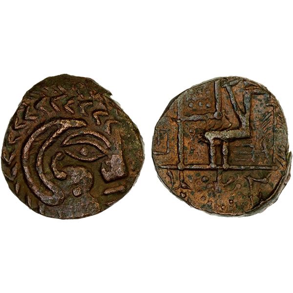 EASTERN ARABIA: Mleiha Series, AE tetradrachm (15.30g), ca. 2nd century AD, Choice VF