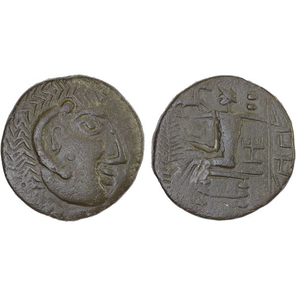 EASTERN ARABIA: Mleiha Series, AE tetradrachm (14.34g), ca. 2nd century AD, VF