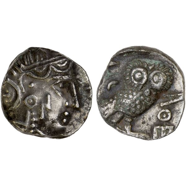 SABAEAN: Anonymous, AR unit (4.08g), 4th-3rd century BC, Choice VF
