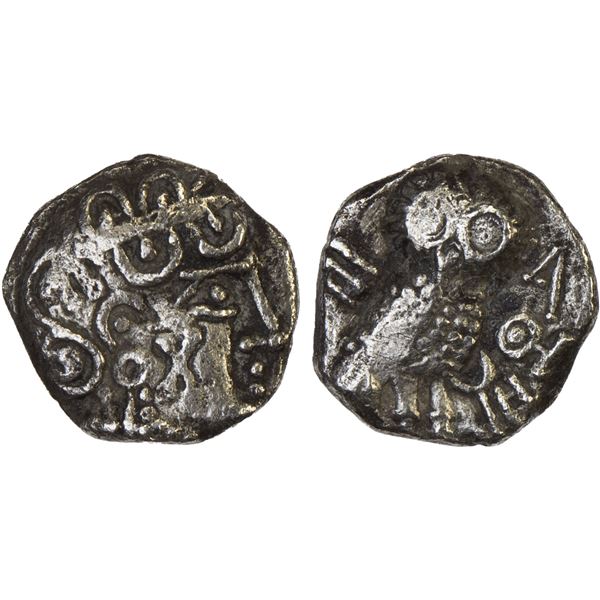 SABAEAN: Anonymous, AR 1/4 unit (1.09g), ca. 3rd-2nd century BC, F-VF