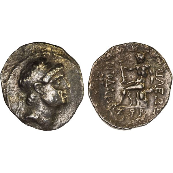 CHARACENE: Apodakos, ca. 124-104 BC, AR tetradrachm (15.46g), Charax-Spasinu, SE197 (116/5 BC), VF