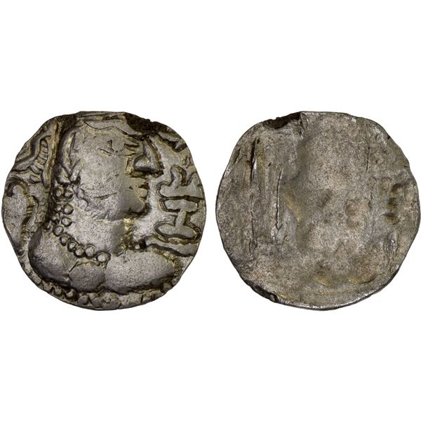 ALCHON HUNS: emp. Mihirakura & successors, 6th century, BI drachm (3.44g), VF