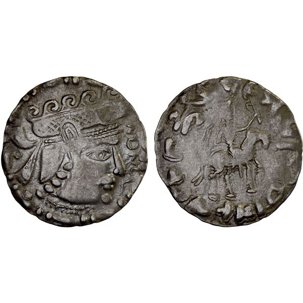 CHORESMIA (KHWARIZM): Sawrshafan, ca. 751-762, AR drachm (3.23g), VF