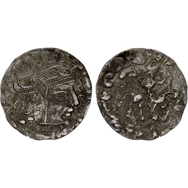 CHORESMIA (KHWARIZM): Sawrshafan, ca. 751-762, AR drachm (3.18g), VF
