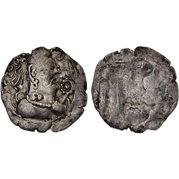 HEPHTHALITE: Khingila, ca. 440-490, AR drachm (3.45g), VF