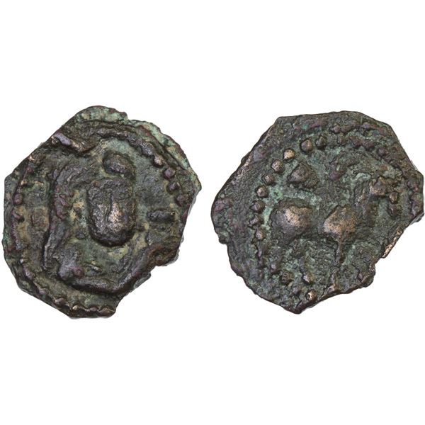 NAKHSHEB: Anonymous, 6th-7th century, AE unit (2.08g), VF
