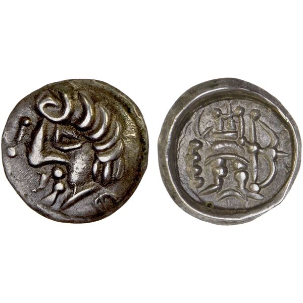 SAMARKAND: Anonymous, ca. 2nd-4th century, AR obol (0.41g), XF