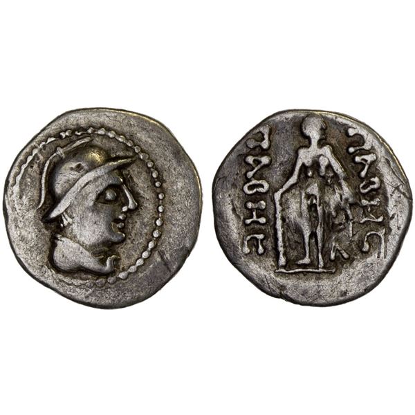 YUEH CHI: Pabes, late 1st century BC, AR obol (0.57g), VF