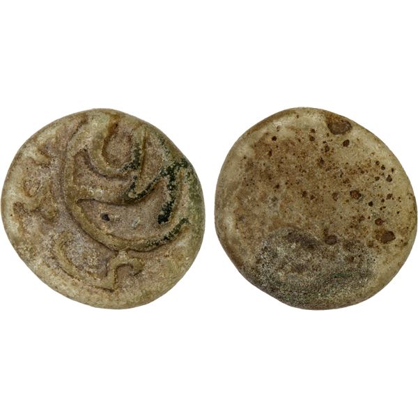 BURJI MAMLUK: Anonymous, glass jeton or weight (1.07g), VF