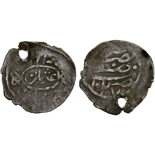 OTTOMANS IN YEMEN: Osman II, 1618-1622, AR 'uthmani (0.56g), San'a, AH1027, VF