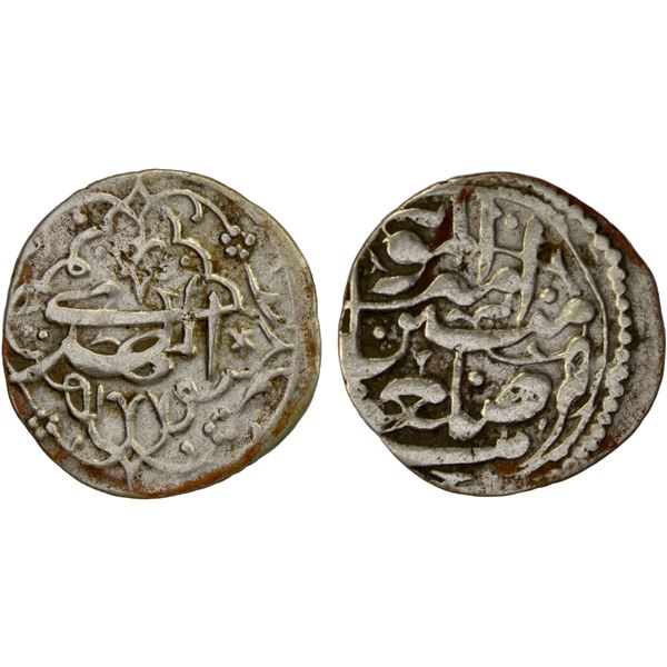 QASIMID: al-Mahdi al-'Abbas, 1748-1775, AR khamsiya (1.02g), San'a, AH1177, strong VF
