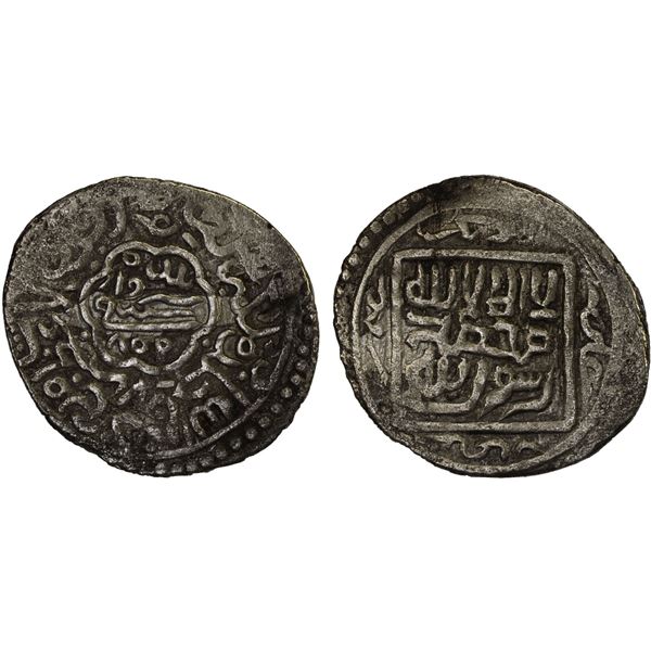 TIMURID: Shahrukh, 1405-1447, AR tanka (5.37g), Baldat Sabzawar, AH809, VF