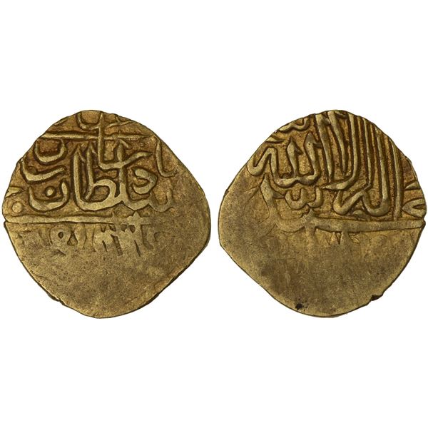 TIMURID: Sulayman Mirza, 1529-1584, AV 1/12 Indian mohur (0.95g), [Badakhshan], ND, VF
