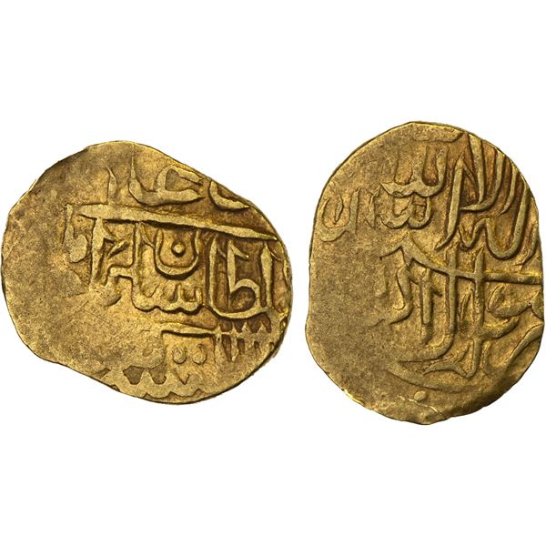 TIMURID: Sulayman Mirza, 1529-1584, AV 1/12 Indian mohur (0.94g), [Badakhshan], ND, decent VF