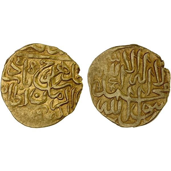 TIMURID: Shahrukh III, 1575-1579, AV 1/12 Indian mohur (0.92g), [Badakhshan], DM, VF
