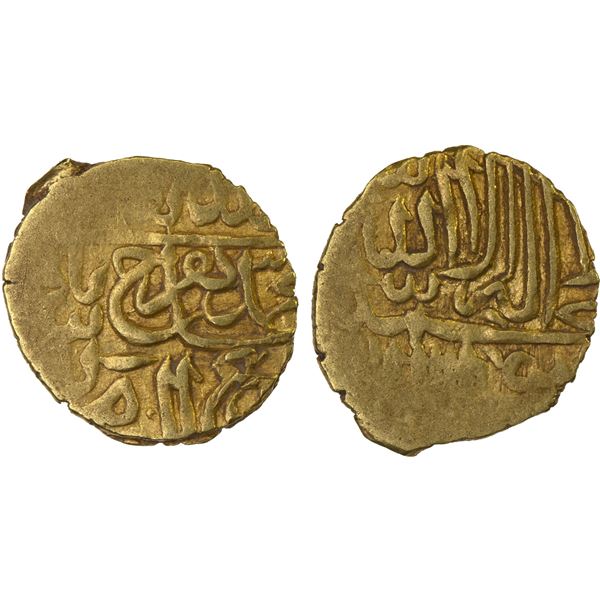 TIMURID: Shahrukh III, 1575-1579, AV 1/12 Indian mohur (0.94g), [Badakhshan], DM, VF