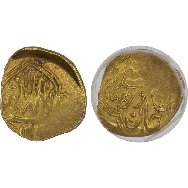 SHAYBANID: 'Abd Allah II, 1583-1598, AV 1/12 Indian mohur, [Badakhshan], AH1004, ANACS XF45