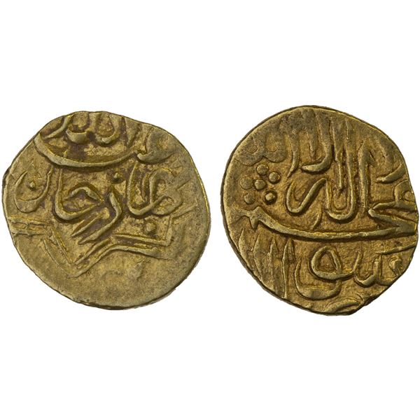 SHAYBANID: 'Abd Allah II, 1583-1598, AV 1/12 Indian mohur (0.94g), [Badakhshan], ND, VF-XF