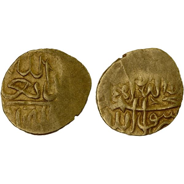 SHAYBANID: 'Abd Allah II, 1583-1598, AV 1/12 Indian mohur (0.92g), [Badakhshan], ND, F-VF