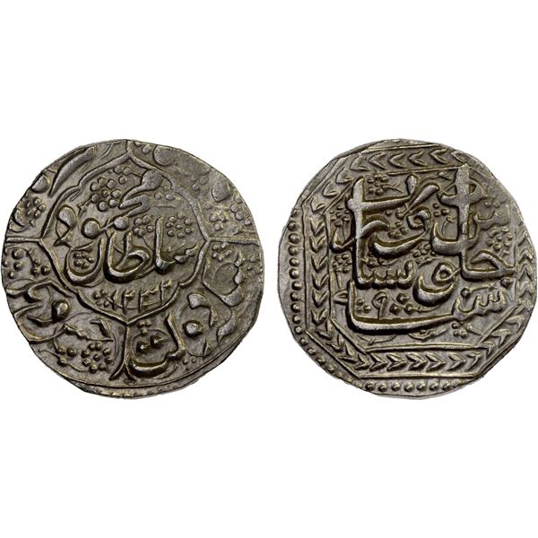 AFGHANISTAN: DURRANI: Mahmud Shah, 1809-1817, AR rupee (10.70g), Peshawar, AH1232 year 9, XF-AU