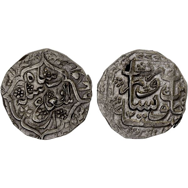 AFGHANISTAN: DURRANI: Ayyub Shah, 1817-1829, AR rupee (10.62g), Peshawar, year 12, XF