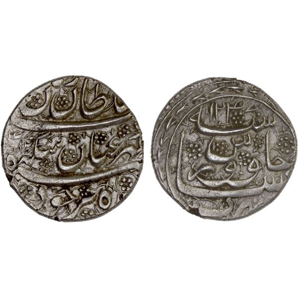 AFGHANISTAN: BARAKZAI: Sultan Muhammad Tila'i, 1831-1834, AR rupee (9.45g), Peshawar, AH1247//1247, 