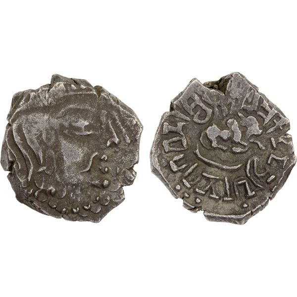 GUPTA: Skandagupta, ca. 448-467, AR drachm (1.78g), lovely XF