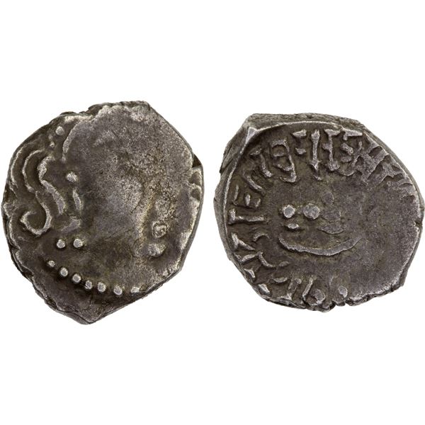 GUPTA: Skandagupta, ca. 448-467, AR drachm (1.73g), XF