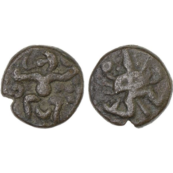 VENAD: Garuda Series, AE kasu (2.53g), ca. later 15th century, VF